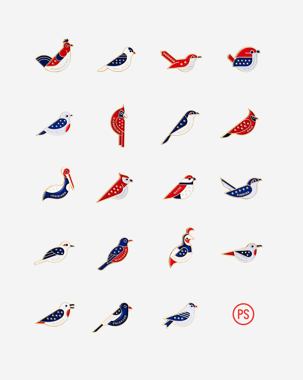 State Bird Pin, Texas